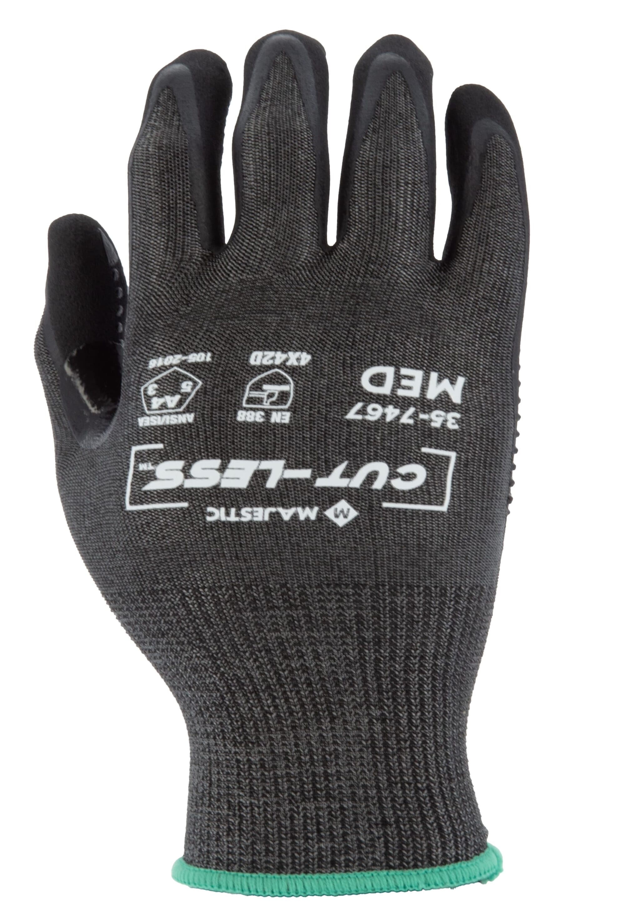 Cut-Less Korplex Glove with Nitrile Dotted Palm, ANSI A4